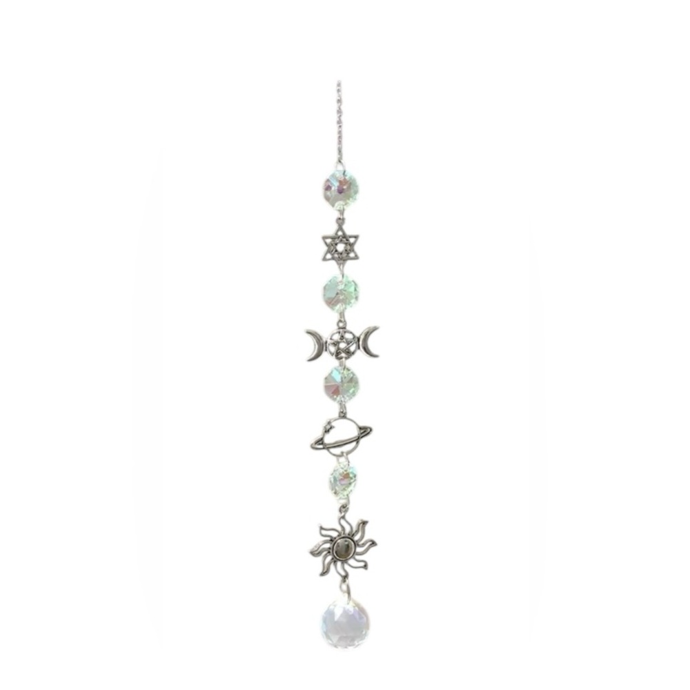 Crystal Celestial Sun Catchers on Chain with Loop for Hook - Picture 4 of 8